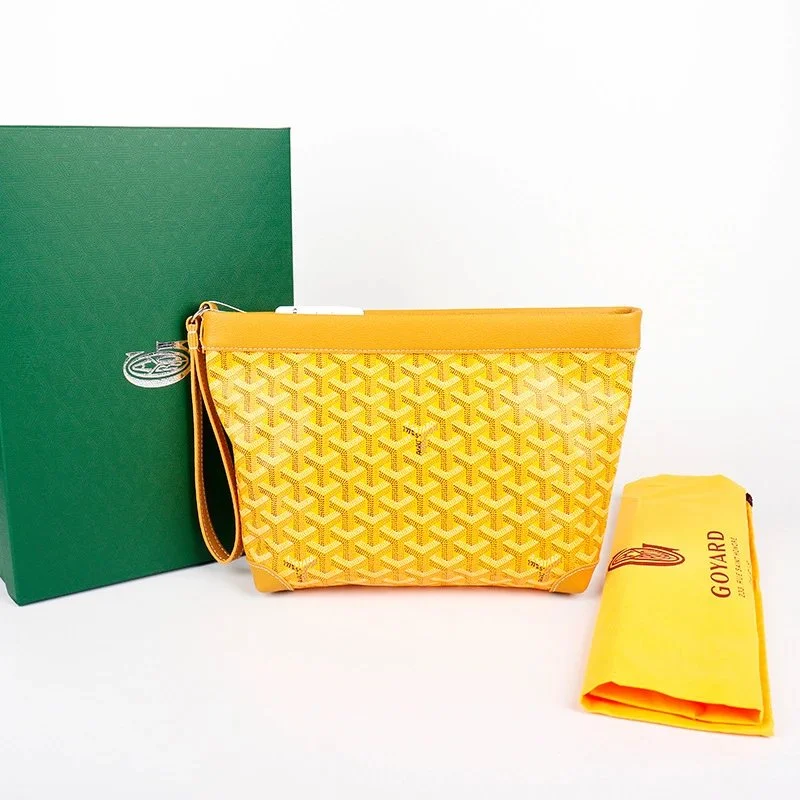 Goyard Goyardine Yellow Clutch Bag