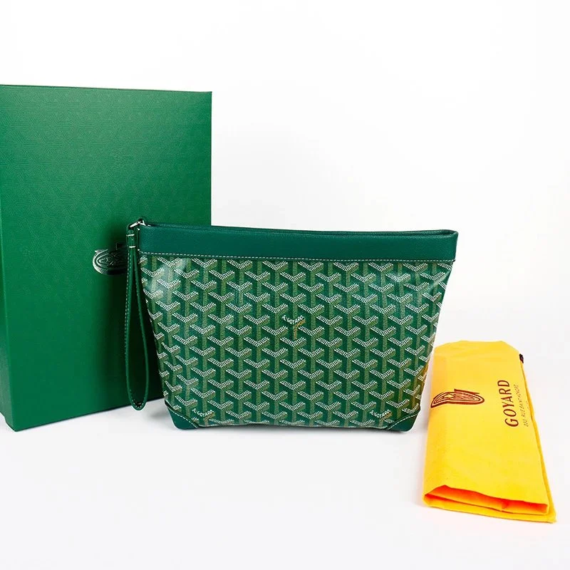 Goyard Green Monogram Clutch Bag