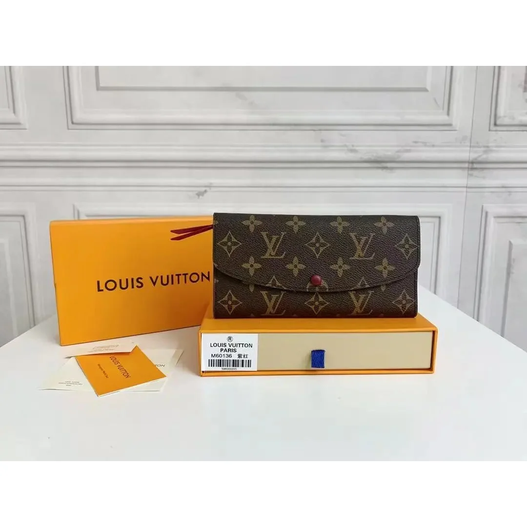 Louis Vuitton Tabi M60136紫红长款钱包