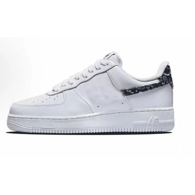 Nike Air Force 1 White/Black Bandana Sneakers