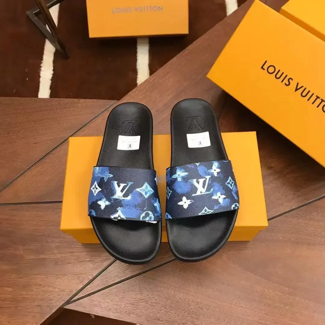 Louis Vuitton Tabi Blue Monogram Slippers