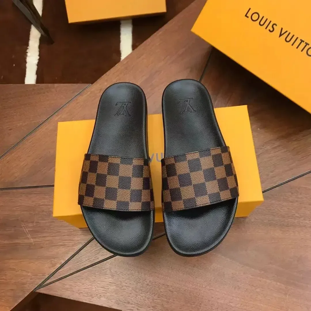 Louis Vuitton Tabi Damier Ebene Slide Sandals
