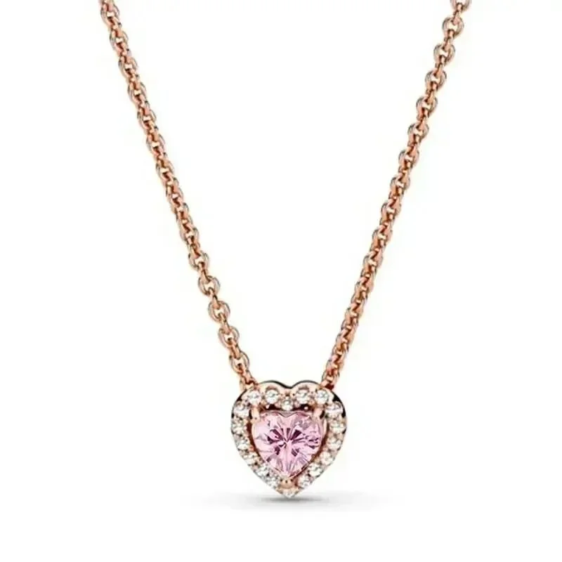 Pandora Return to Tiffany Pink Heart Necklace