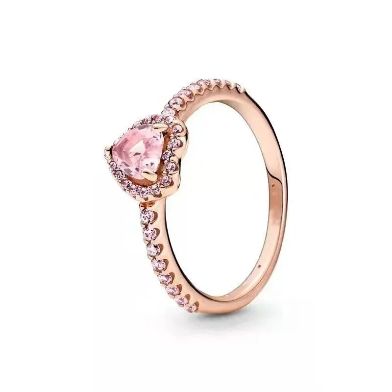 Pandora Return to Tiffany BB-24 Rose Gold Pink Ring