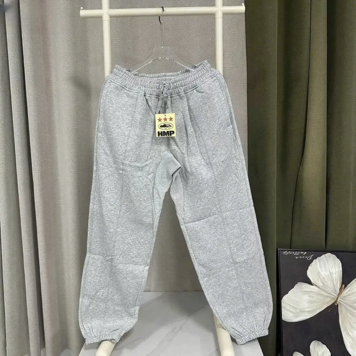 HMP Grey Solid Sweatpants
