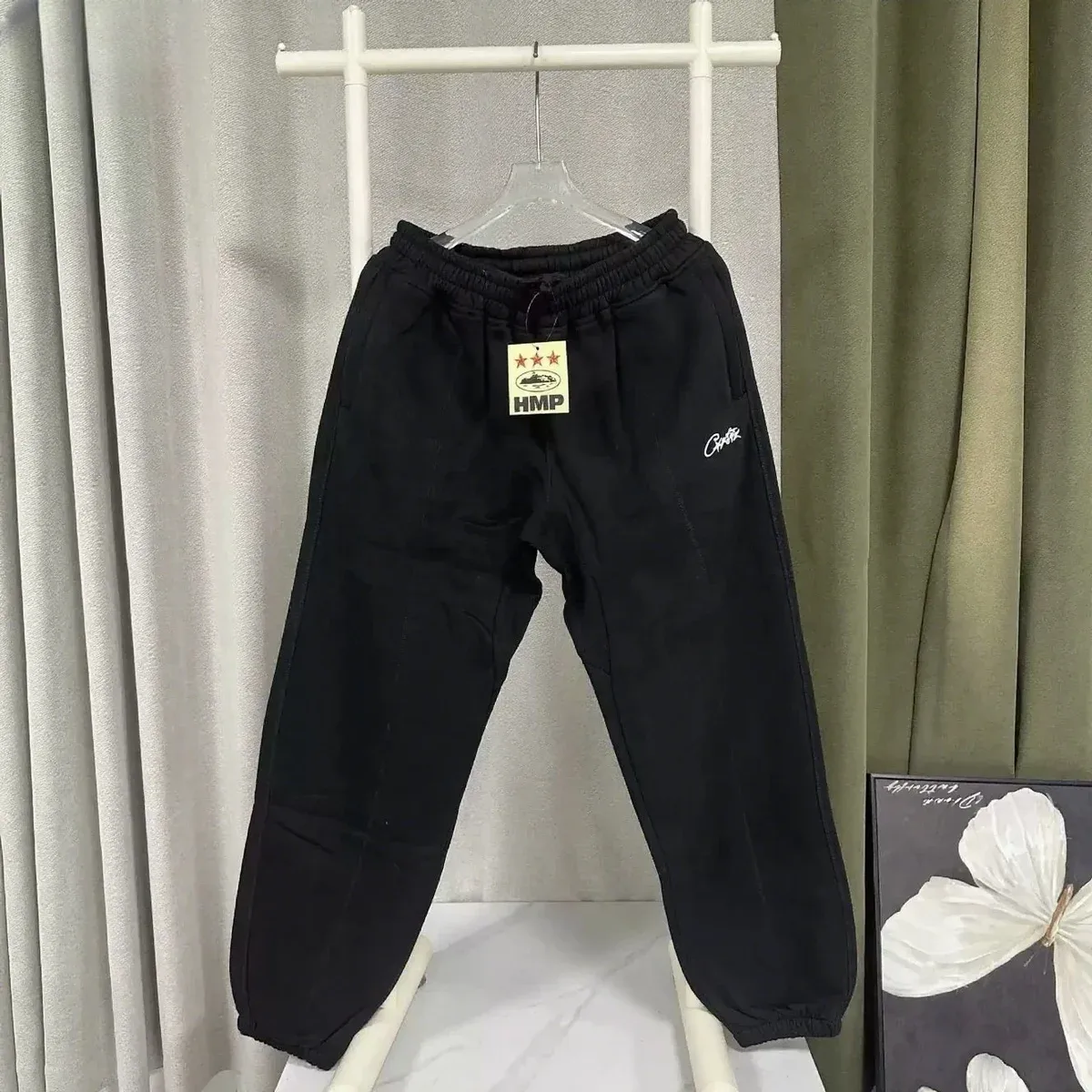 HMP Black Solid Sweatpants