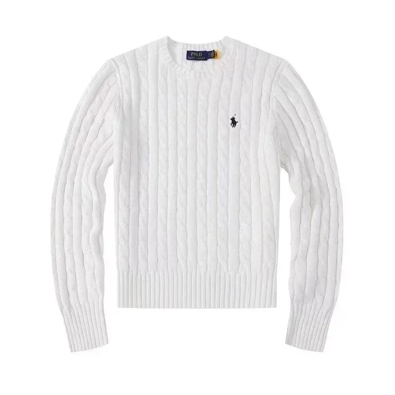 Polo Ralph Lauren Big Pony White Cable Knit Sweater