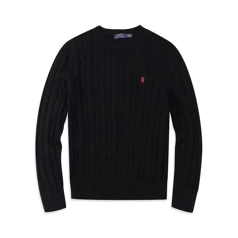 Polo Ralph Lauren Black Cable-Knit Sweater