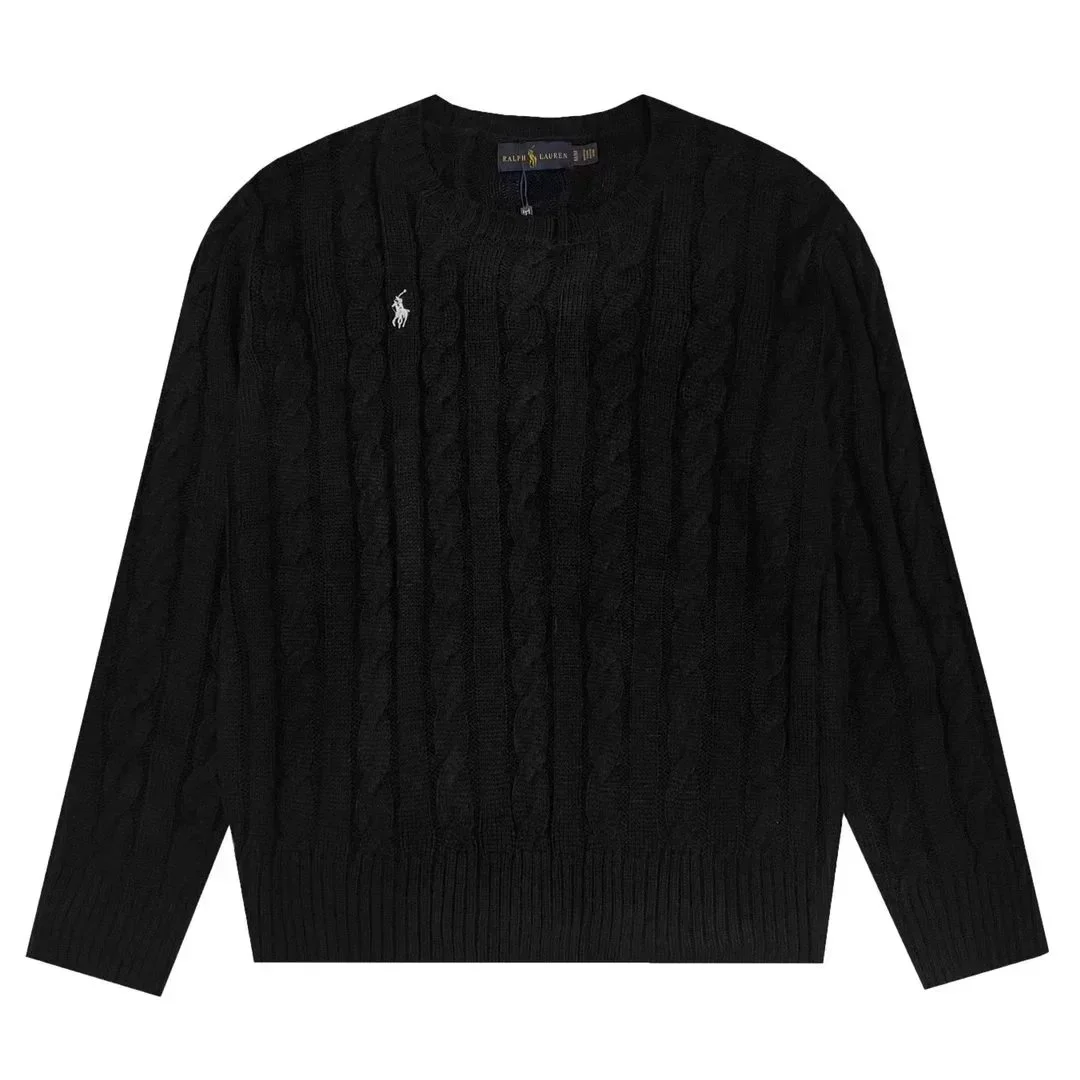 Ralph Lauren Cable Knit Sweater Black Men