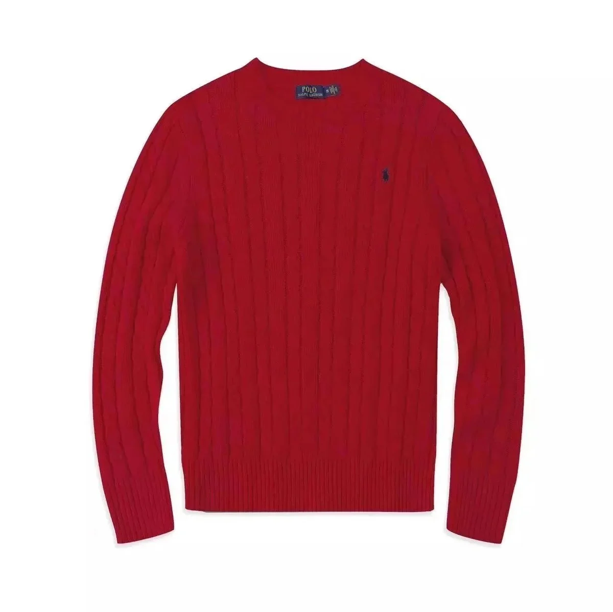 Polo Ralph Lauren Red Cable Knit Sweater