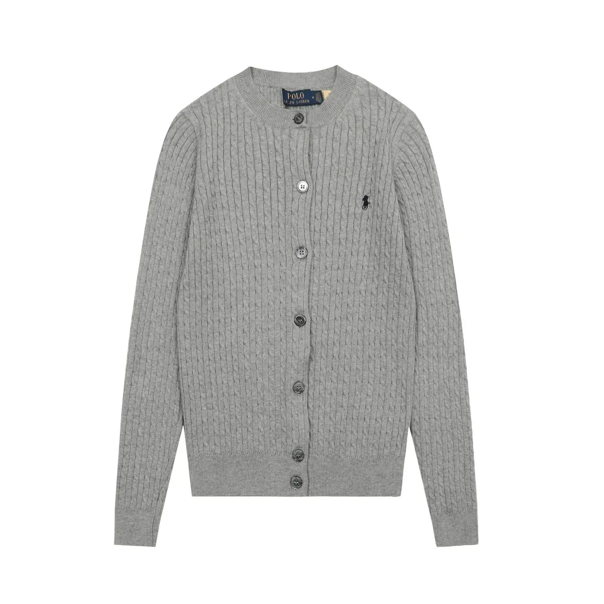 Polo Ralph Lauren Cable Knit Cardigan Grey