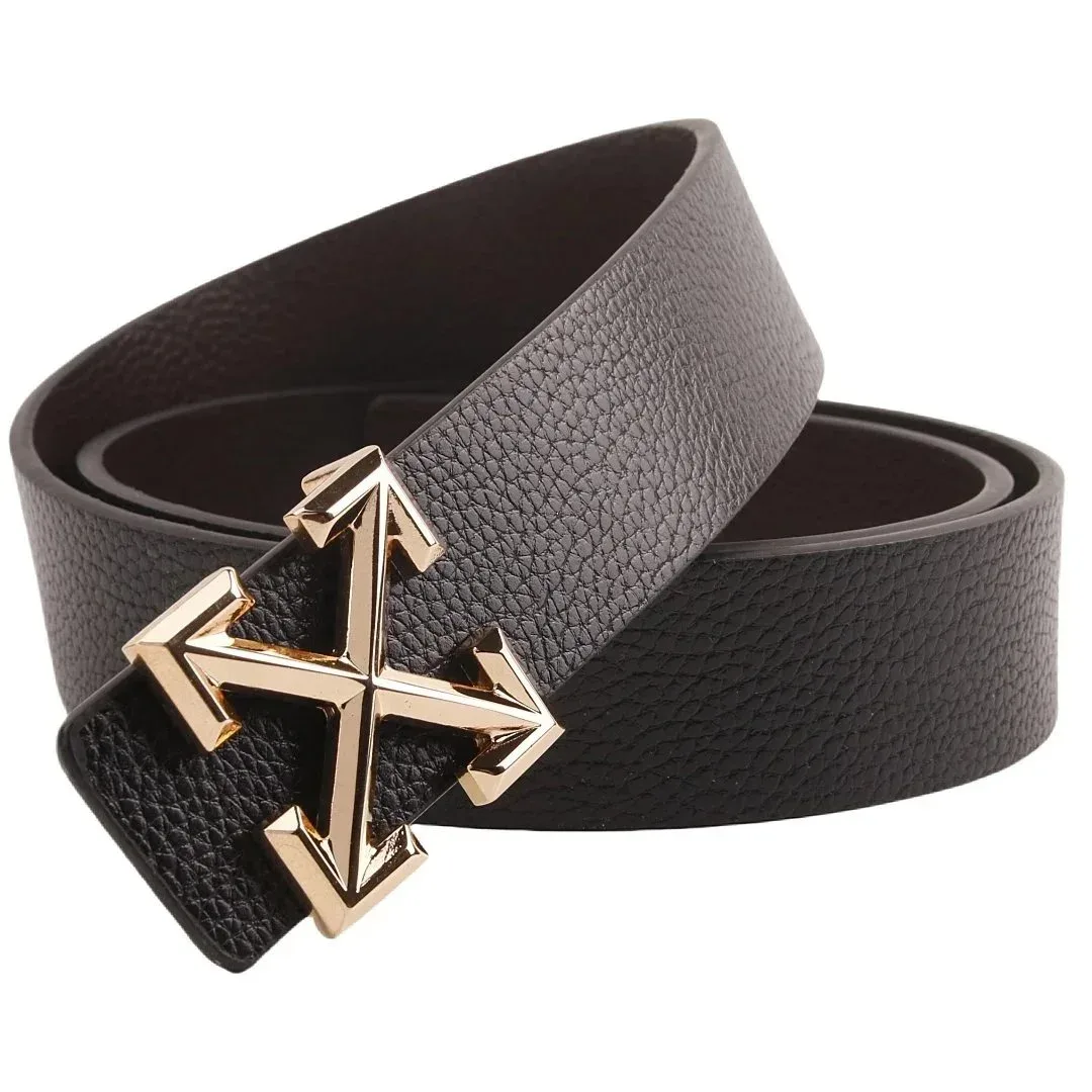 Off-White OW100 Arrow Belt Black Leather Belt