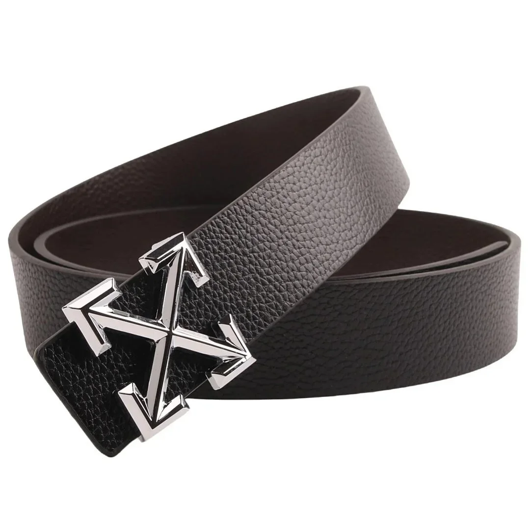 Off-White OW Arrow Belt Black Leather Belt