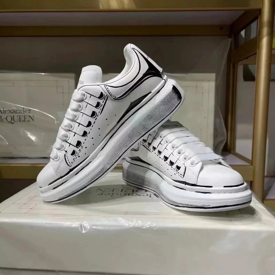 Alexander McQueen Oversized White & Black Sneakers