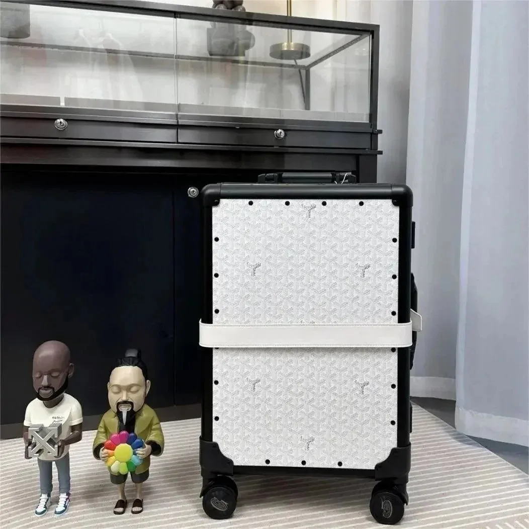 Goyard YARD White Monogram Rolling Suitcase