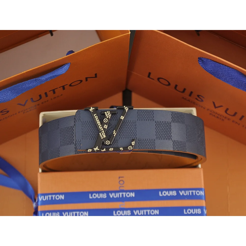 Louis Vuitton Damier Ebene Belt Navy