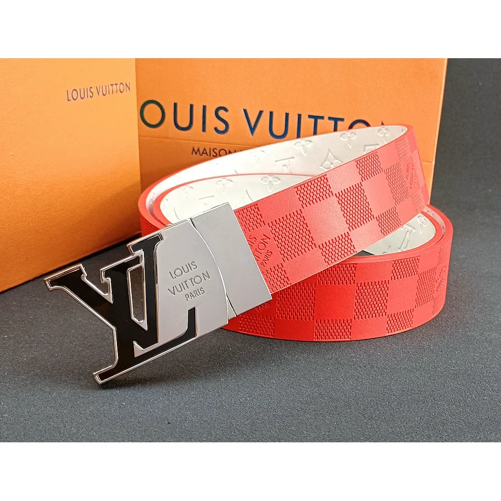 Louis Vuitton Red Damier Belt