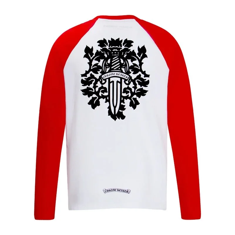 Chrome Hearts CH Cross Long Sleeve T-Shirt White/Red