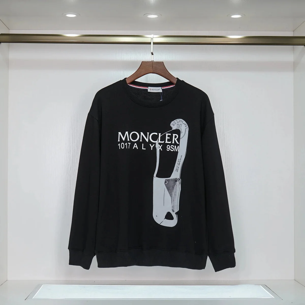 Moncler Black Safety Pin Print Sweatshirt