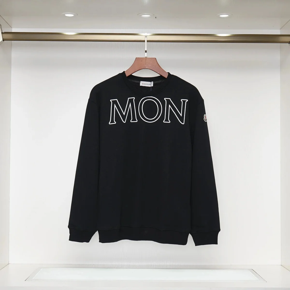Moncler MON Logo Black Sweatshirt