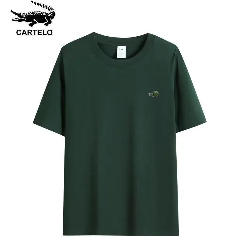 Cartelo Solid Green T-Shirt