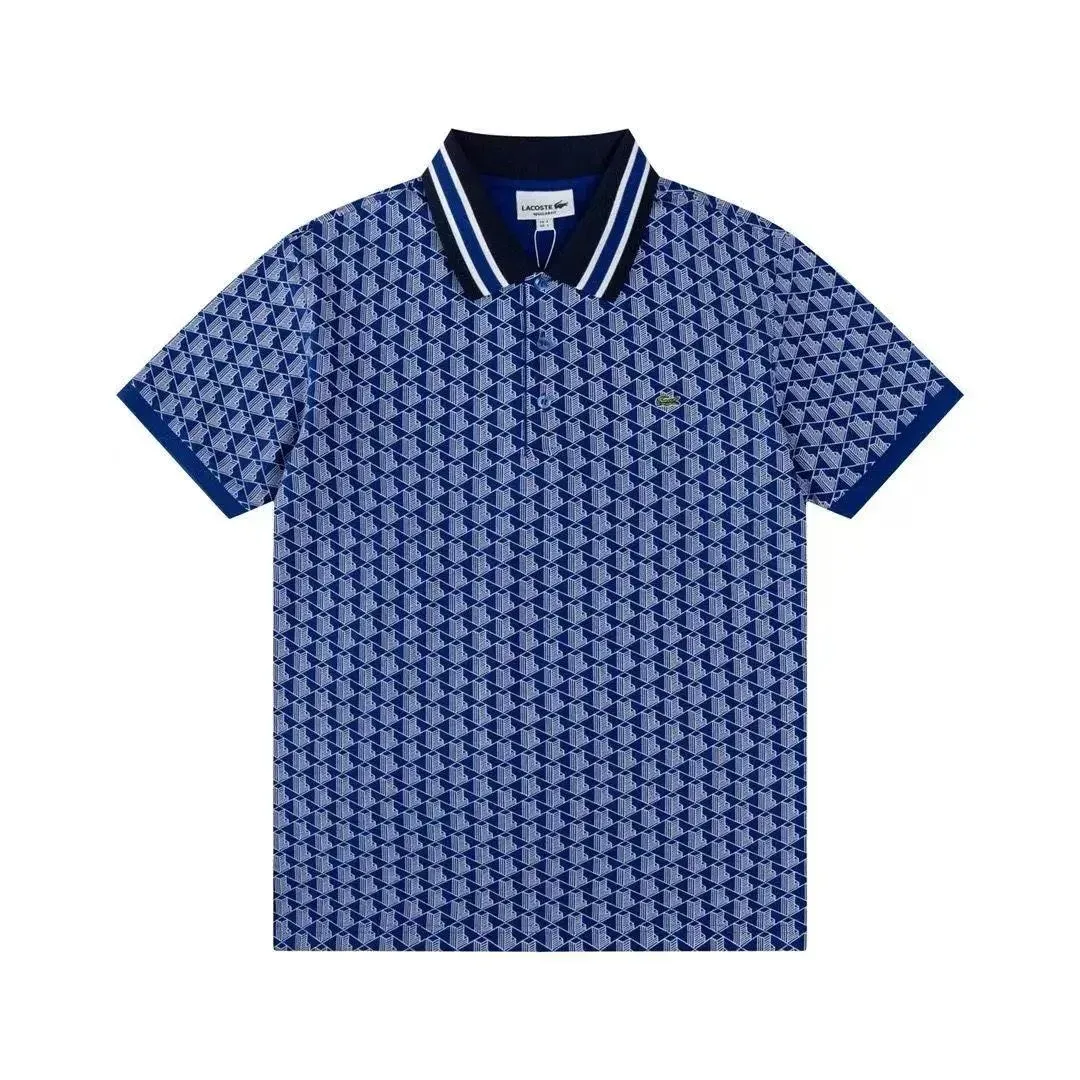Lacoste Blue几何图案Polo衫