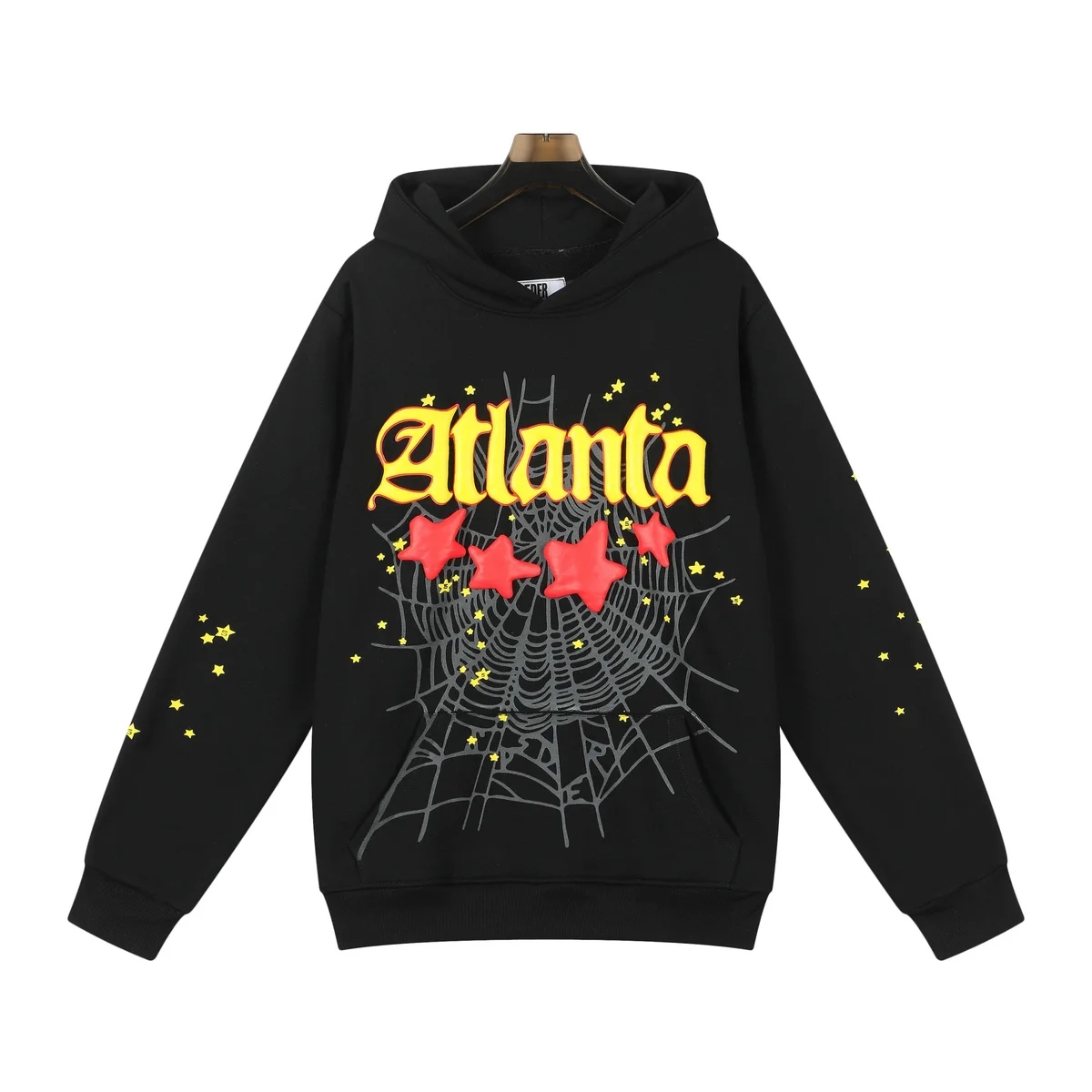 Black Atlanta Spider Web Graphic Hoodie