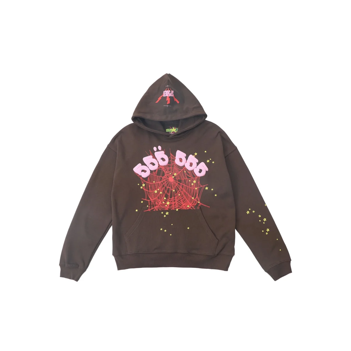 Unisex Brown 'BBB' Spider Web Hoodie