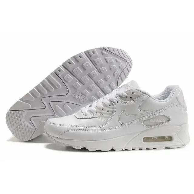 Nike Air Max 90 White Leather Sneakers