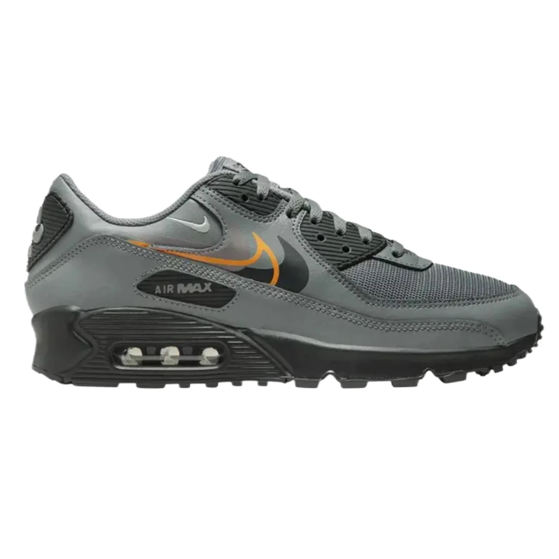 Nike Air Max 90 Cool Grey Orange Sneakers