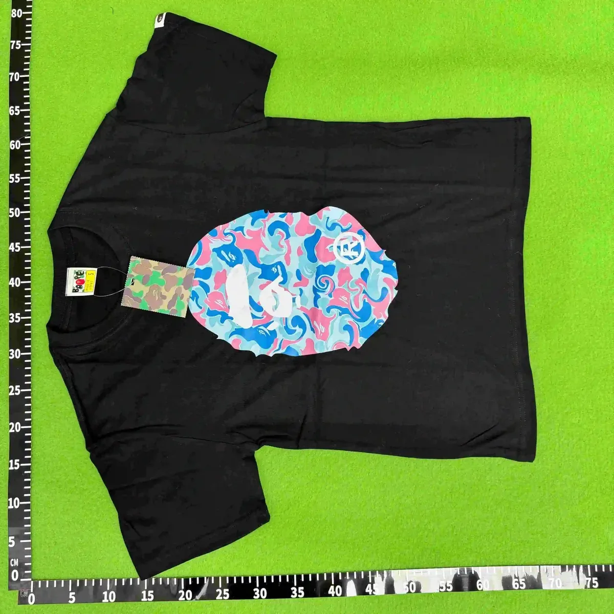 A Bathing Ape BAPE STA Black with Camo Head T-Shirt