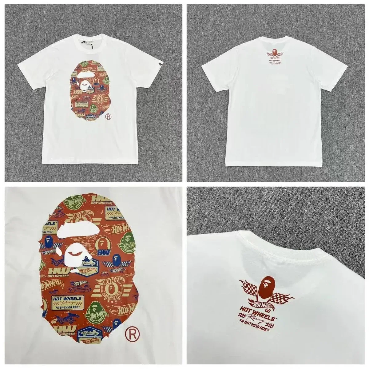 A Bathing Ape BAPE STA Hot Wheels White T-Shirt