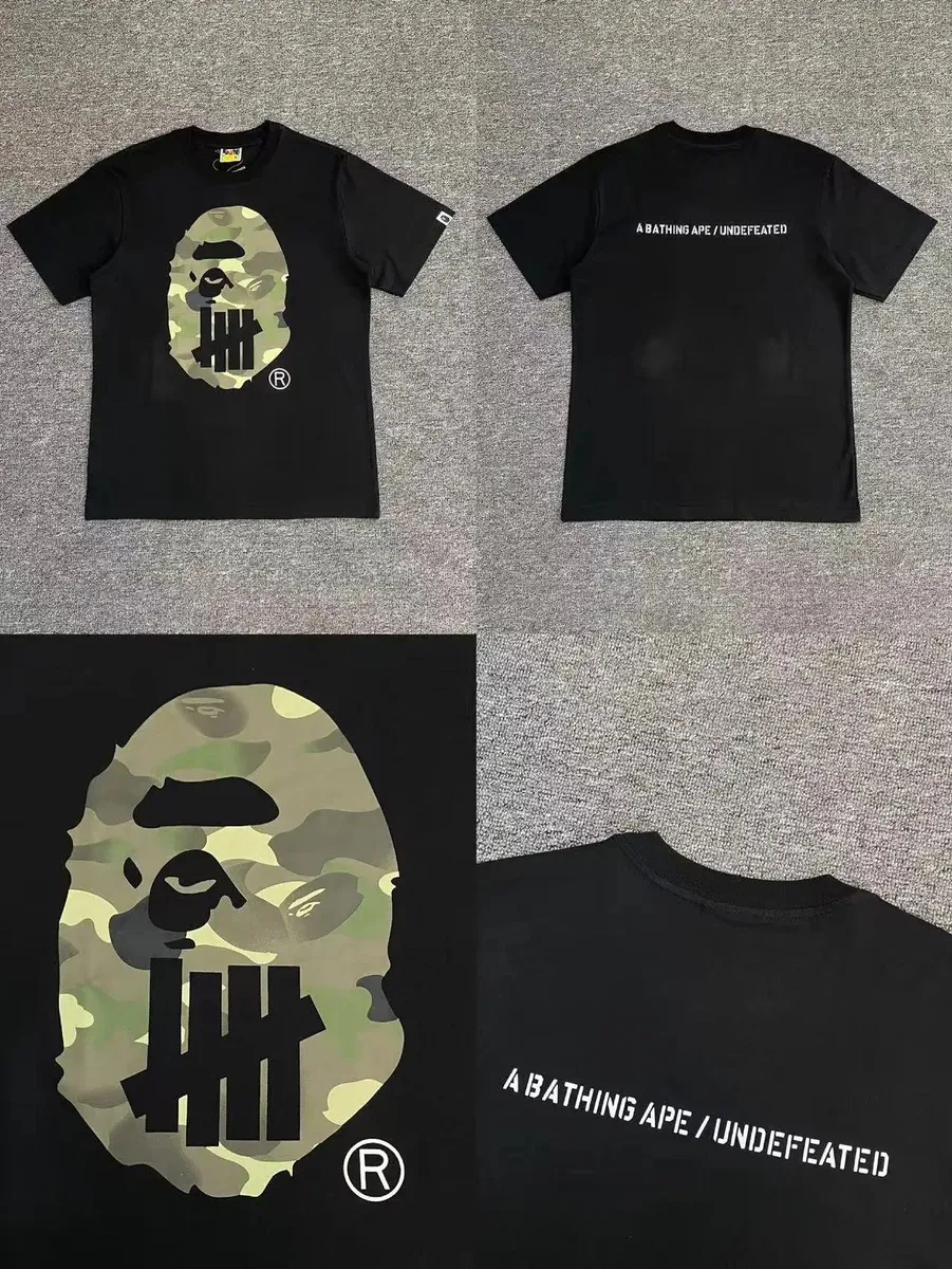 A Bathing Ape BAPE STA Camo Head Black T-Shirt