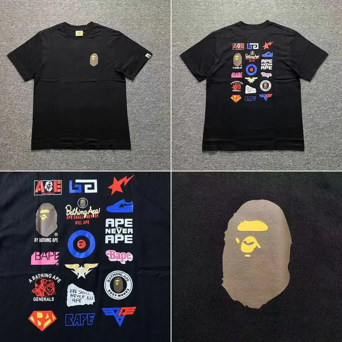 A Bathing Ape BAPE STA Black Logo T-Shirt