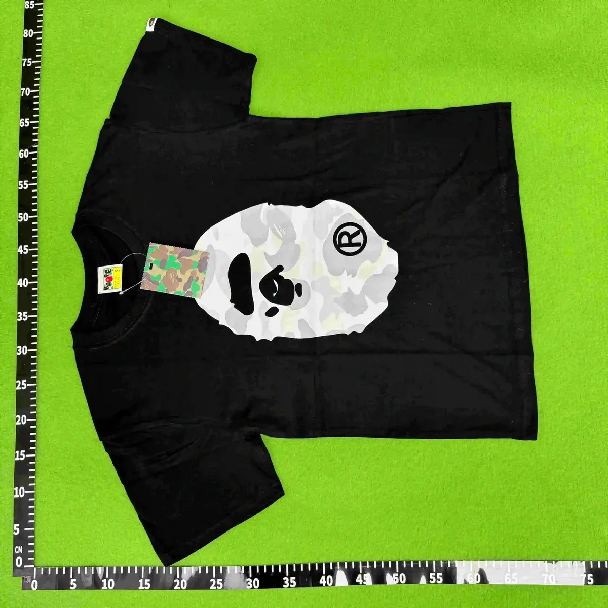 A Bathing Ape BAPE STA Black Camo Head T-Shirt