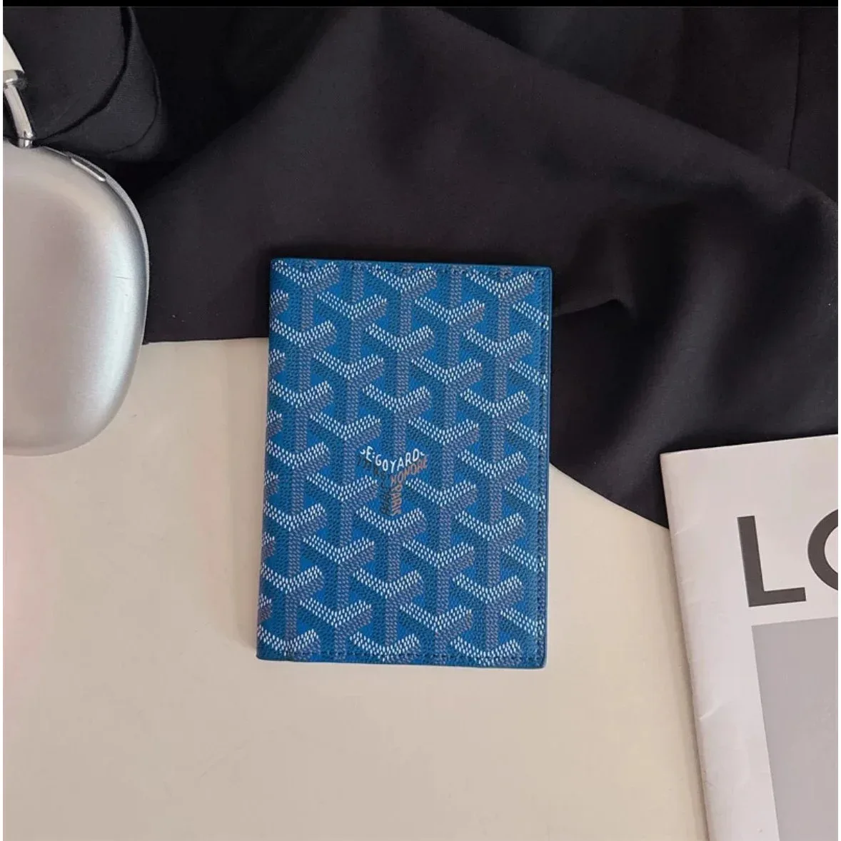 Goyard Blue Monogram Card Holder
