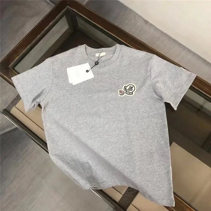 Moncler Grey Solid T-Shirt
