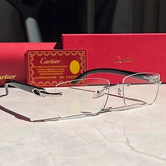 Cartier Soleil Blanc Metal Frame Eyeglasses