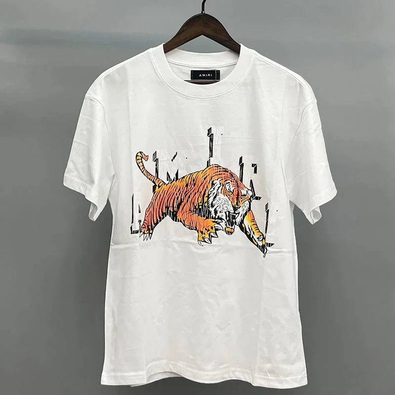 Amiri White Tiger Print T-Shirt