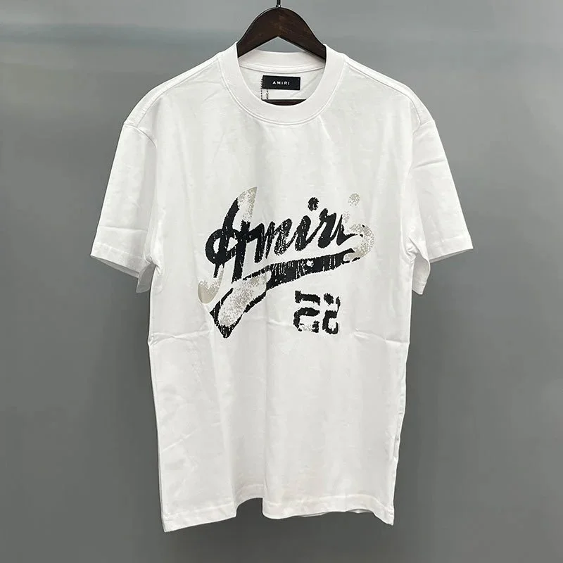 Amiri White Black Lettering Oversized T-Shirt
