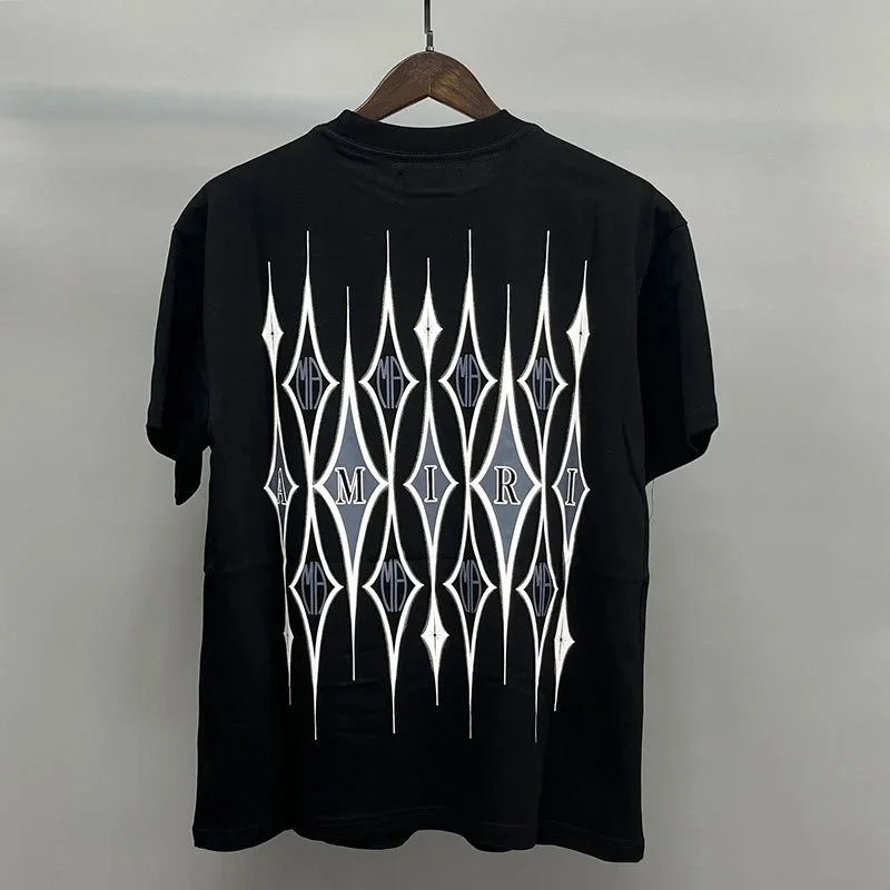 Amiri Black White Diamond Graphic T-Shirt