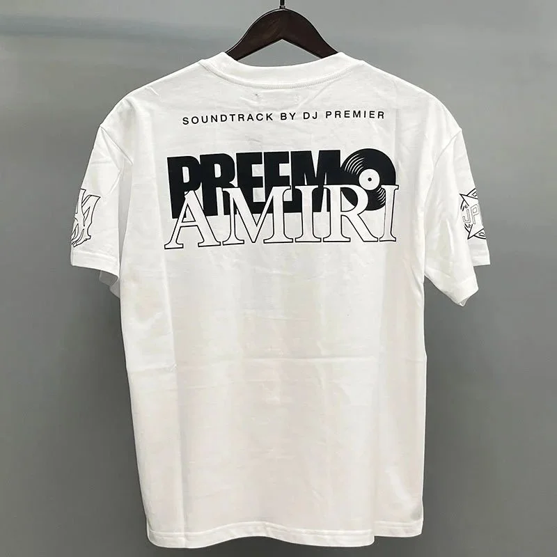 Amiri White Black Letter T-Shirt