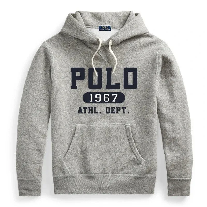 Polo Ralph Lauren Grey Hoodie with POLO 1967 Print
