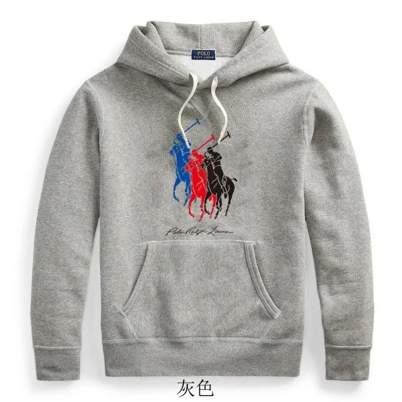 Polo Ralph Lauren Grey Hoodie with Iconic Polo Pony