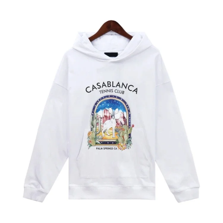 White Casablanca Tennis Club Graphic Hoodie