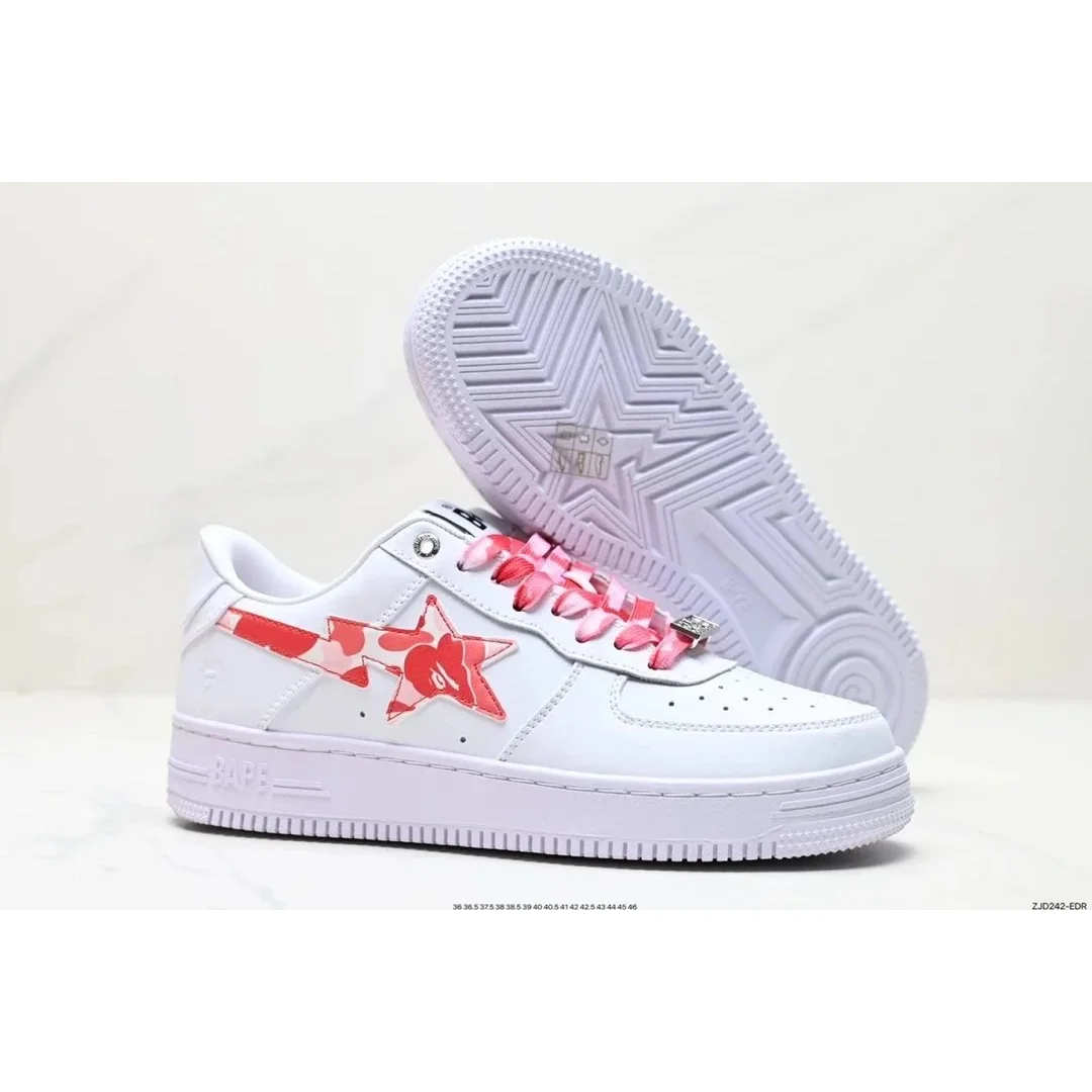 A Bathing Ape BAPE STA White/Pink Star Sneakers