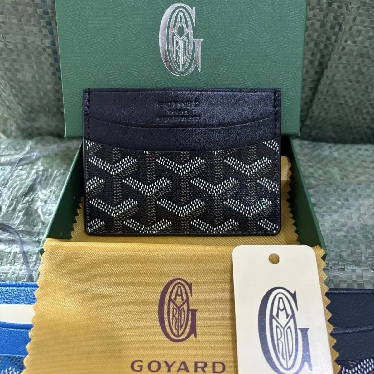 Goyard Card Holder '30' Black & White