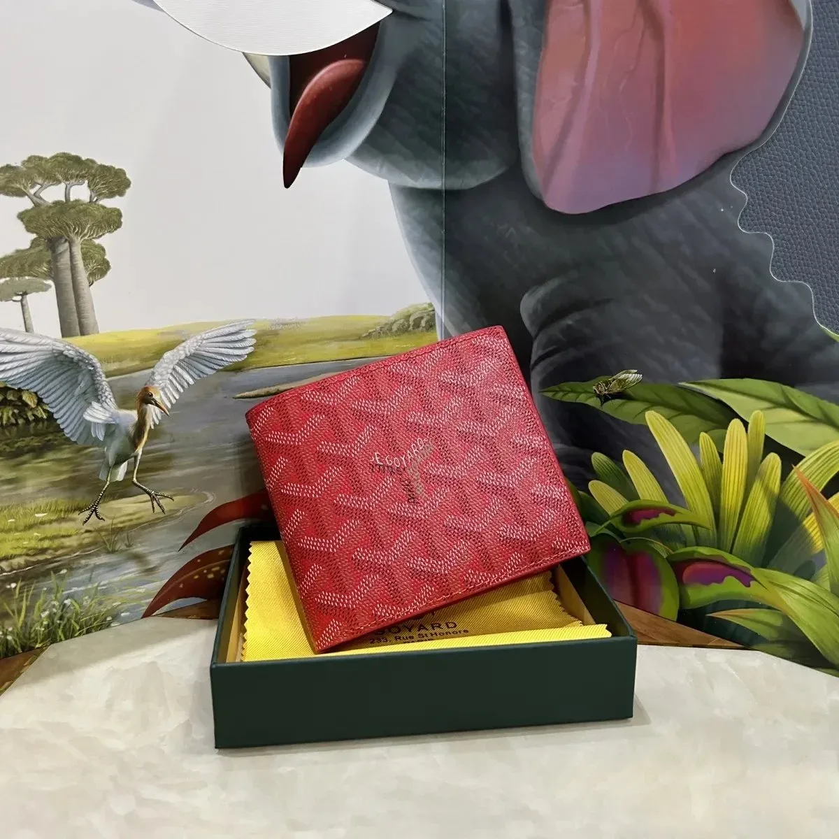 Goyard Goyardine Red Wallet