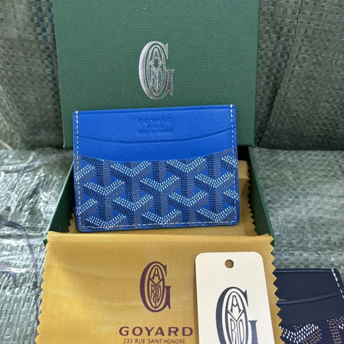 Goyard Blue Monogram Cardholder