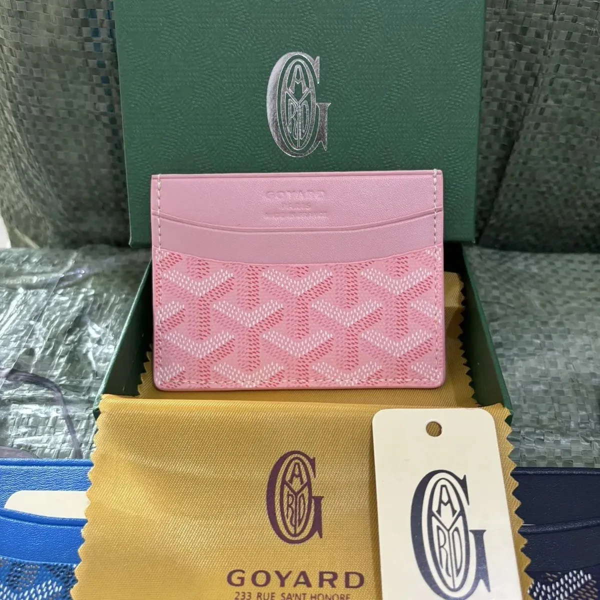 Goyard Pink Goyardine Card Holder